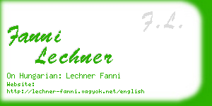 fanni lechner business card